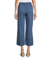 NIC + ZOE Rumba Linen Blend Rope Belt Wide Leg Ankle Pants