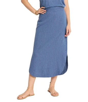 NIC + ZOE Rumba Linen Blend Dip A-Line Pull-On Coordinating Skirt
