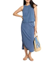 NIC + ZOE Rumba Linen Blend Dip A-Line Pull-On Coordinating Skirt