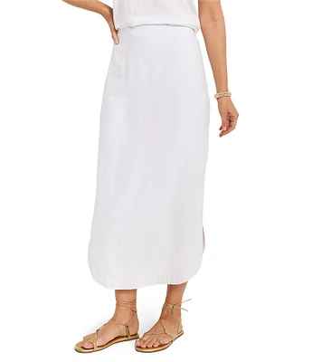 NIC + ZOE Rumba Linen Blend Dip A-Line Pull-On Coordinating Skirt