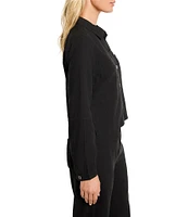 NIC + ZOE Rumba Linen Point Collar Long Sleeve Jacket