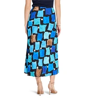 NIC + ZOE Sea Glass Print Coordinating A-Line Slip Skirt
