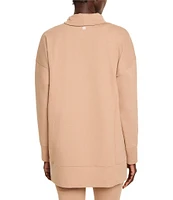 NIC + ZOE Seamed Scuba Knit Funnel Neck Long Sleeve Tunic