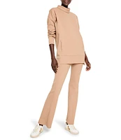 NIC + ZOE Seamed Scuba Knit Funnel Neck Long Sleeve Tunic