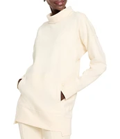 NIC + ZOE Seamed Scuba Knit Funnel Neck Long Sleeve Tunic