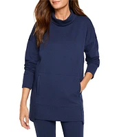 NIC + ZOE Seamed Scuba Knit Funnel Neck Long Sleeve Tunic