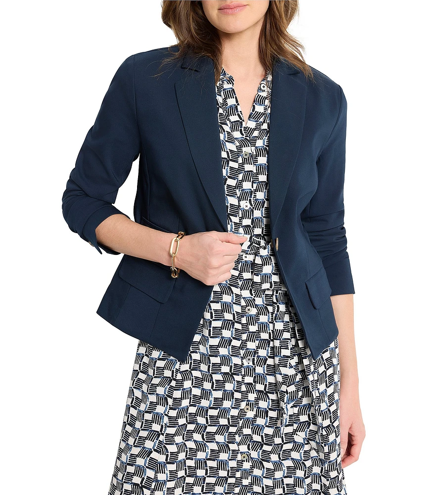 NIC + ZOE Seasonless Double Pocket Notch Lapel Long Sleeve Blazer