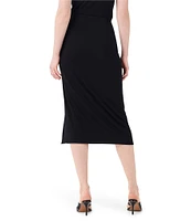 NIC + ZOE Sleek Jersey Sarong Faux Wrap Skirt