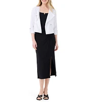 NIC + ZOE Sleek Jersey Sarong Faux Wrap Skirt