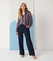 NIC + ZOE Social Edit Eliot Flat Front Wide Leg Trouser