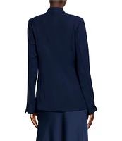 NIC + ZOE Social Edit Woven Open Front Long Sleeve Blazer