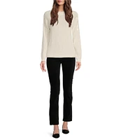 NIC + ZOE Subtle Shine Knit Round Neck Long Sleeve Sweater