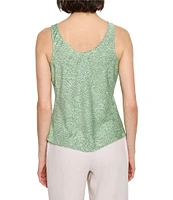NIC + ZOE Swirling Sands Woven V-Neck Sleeveless Tank