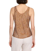 NIC + ZOE Swirling Sands Woven V-Neck Sleeveless Tank