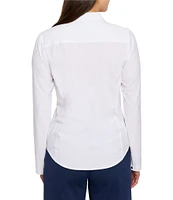 NIC + ZOE Tech Stretch Collar Neck Long Sleeve Snap Front Shirt