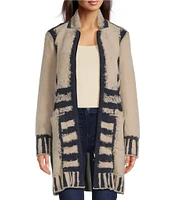 NIC + ZOE Textured Double Knit Notch Collared Long Sleeve Jacket