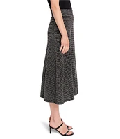 NIC + ZOE Textured Sweater Knit A-Line Midi Skirt