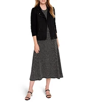 NIC + ZOE Textured Sweater Knit A-Line Midi Skirt