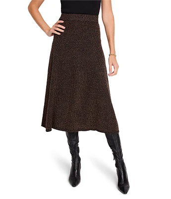 NIC + ZOE Textured Sweater Knit A-Line Midi Skirt