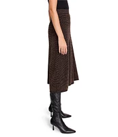 NIC + ZOE Textured Sweater Knit A-Line Midi Skirt