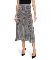 NIC + ZOE Textured Sweater Knit A-Line Midi Skirt