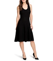 NIC + ZOE Twirl Knit Scoop Neck Sleeveless A-Line Dress