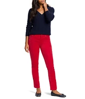 NIC + ZOE Velvet Slim Straight Leg Ankle Length Pant