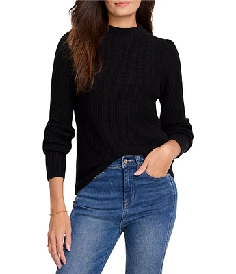 NIC + ZOE Waffle Stitch Mock Neck Long Sleeve Sweater