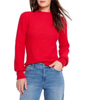 NIC + ZOE Waffle Stitch Mock Neck Long Sleeve Sweater