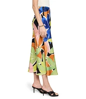 NIC + ZOE Woven Mega Blooms Slip Skirt