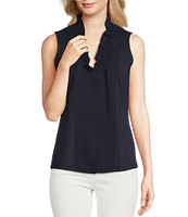 NIC + ZOE Woven Ruffled V-Neck Sleeveless Around Tank Top