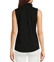 NIC + ZOE Woven Ruffled V-Neck Sleeveless Around Tank Top