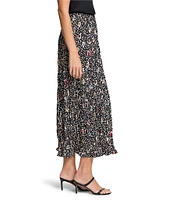 NIC + ZOE Woven Spotted Dot A-Line Midi Skirt