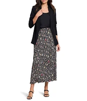 NIC + ZOE Woven Spotted Dot A-Line Midi Skirt