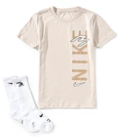 Nike 3BRAND by Russel Wilson Big Boys 8-20 Short-Sleeve Wordmark T-Shirt
