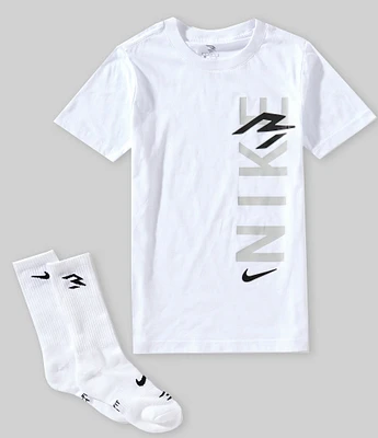 3BRAND by Russel Wilson Big Boys Short Sleeve Wordmark T-Shirt