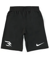 Nike 3BRAND By Russell Wilson Big Boys 8-20 Badge Mesh Shorts