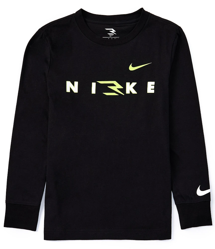 Nike 3BRAND by Russell Wilson Big Boys 8-20 Long Sleeve Wordmark T-Shirt