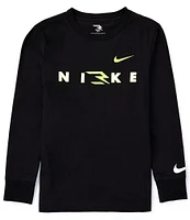 Nike 3BRAND by Russell Wilson Big Boys 8-20 Long Sleeve Wordmark T-Shirt