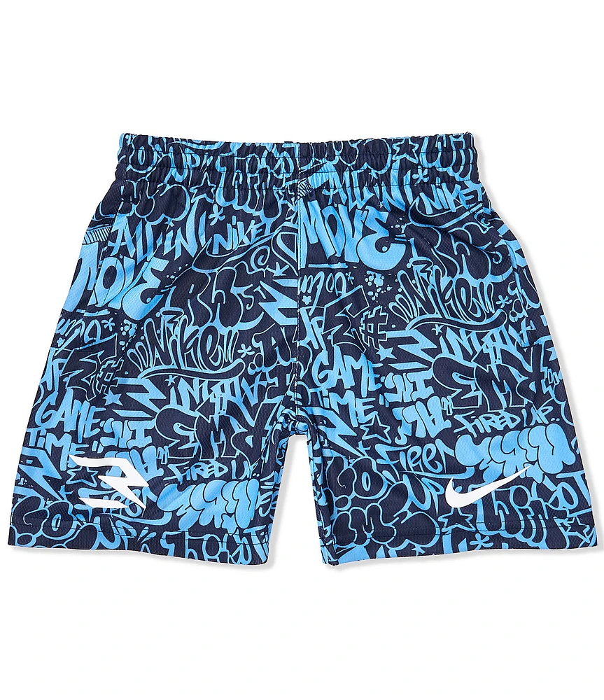 Nike 3BRAND by Russell Wilson Big Boys 8-20 Printed Mesh Shorts