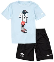 Nike 3Brand By Russell Wilson Big Boys 8-20 Short Sleeve Dri-Fit #double;All In#double; T-Shirt & Coordinating Short 2-Piece Set