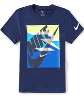 Nike 3BRAND By Russell Wilson Big Boys 8-20 Short Sleeve Gradient Box Logo T-Shirt