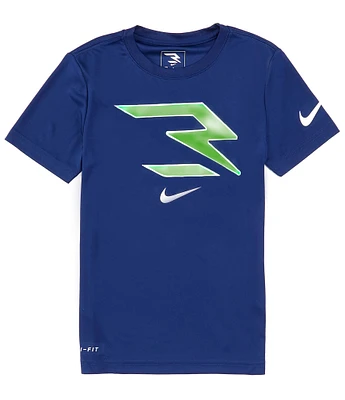 Nike 3BRAND by Russell Wilson Big Boys 8-20 Short Sleeve Icon Logo T-Shirt