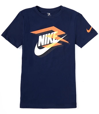 Nike 3BRAND By Russell Wilson Big Boys 8-20 Short Sleeve Mash Up Double Swoosh Graphic T-Shirt