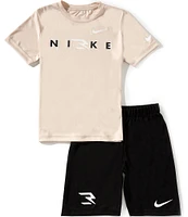 Nike 3BRAND by Russell Wilson Big Boys 8-20 Short Sleeve Wordmark T-Shirt & Short Set