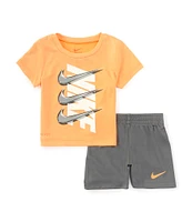 Nike Baby Boys Short Sleeve Dropset Jersey T-Shirt & Double-Knit Shorts Set