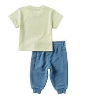 Nike Baby Boys 12-24 Months Short-Sleeve Graphic-Text Jersey Knit T-Shirt & French Terry Jogger Pant Set