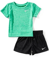 Nike Baby Boys 12-24 Months Short-Sleeve Printed T-Shirt & Solid Bike Shorts Set
