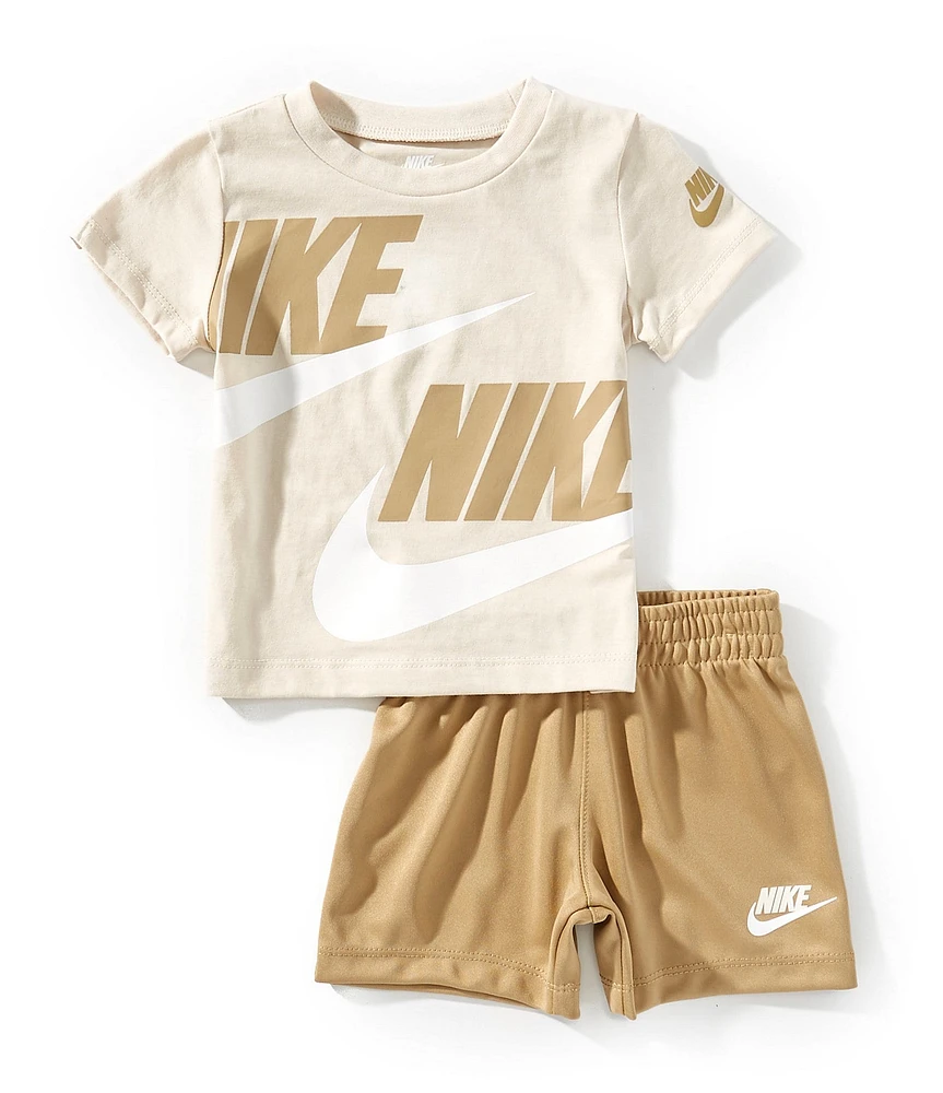 Nike Baby Boys Short Sleeve Split Futura T-Shirt & Solid Shorts Set