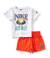 Nike Baby Boys 12-24 Months Short-Sleeve Trophy Character Graphic T-Shirt & Solid Shorts Set